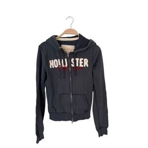 Hollister Vintage Y2k‎ Hoodie Sweatshirt blue Women's large Full Zip
